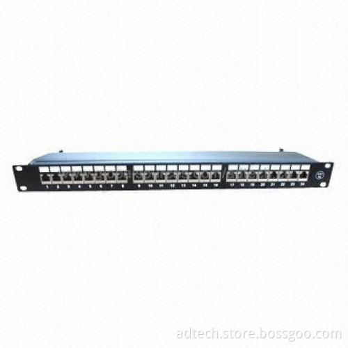 Patch Panel, Cat5e FTP, 24-port 1U